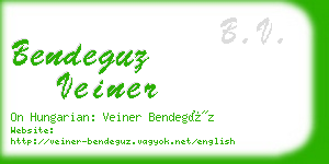 bendeguz veiner business card